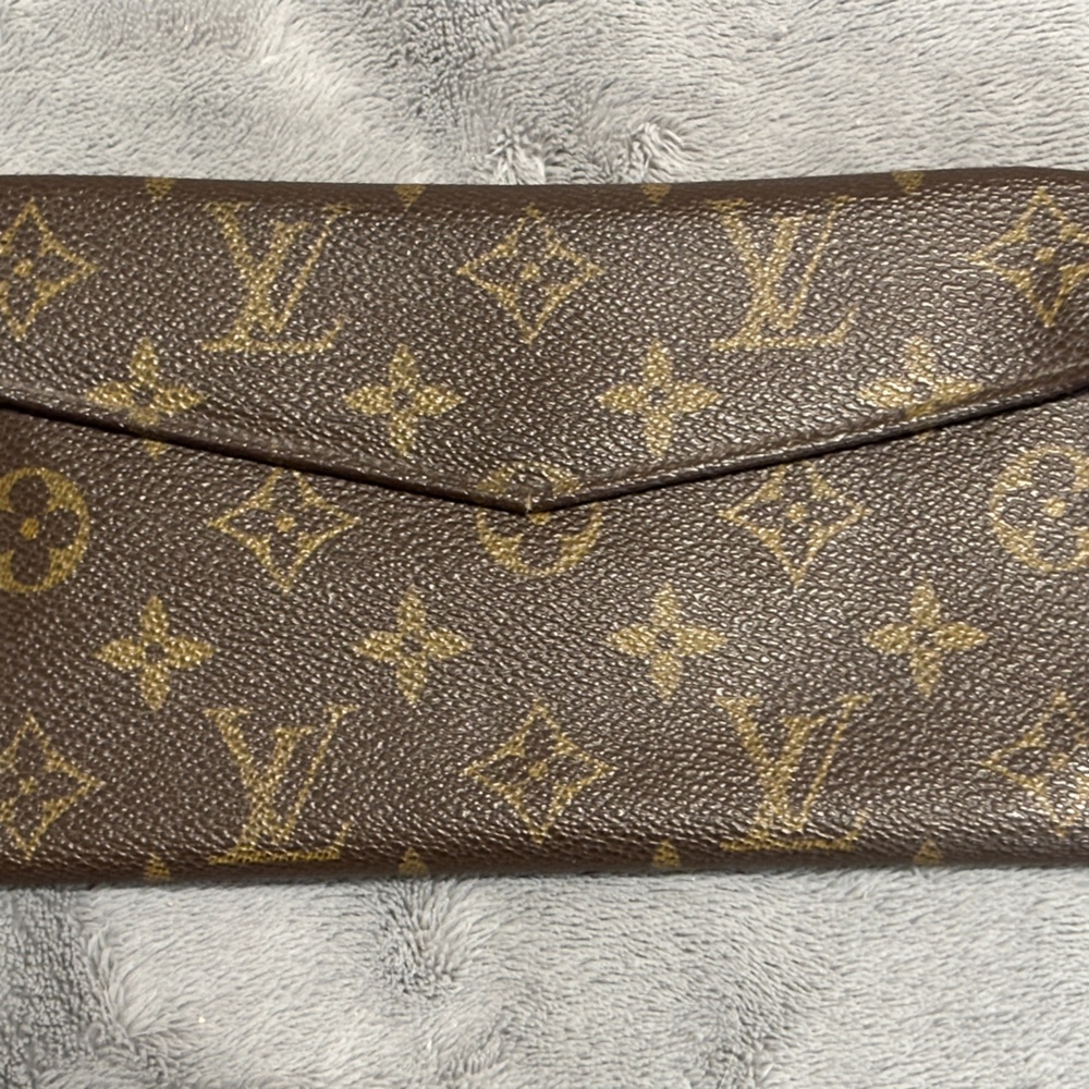 Louis Vuitton Brown checkbook wallet